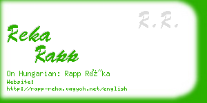 reka rapp business card